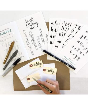 Wildflower Art Studio Brush Lettering Calligraphy Kit - Beginner Starter Set with Instruction Book and Supplies - Perfect Gift for Kids, Teens, Adults - Buy Online on SooperMarket.com