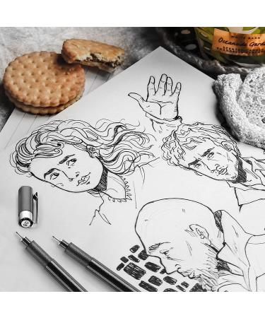 YISAN Black Drawing Pens Set - 12 Art Fineliner Ink Micro-Pens for Sketching & Technical Drawing - Buy Online on SooperMarket.com