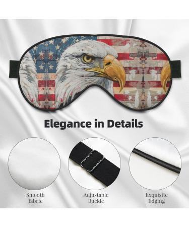 Patriotic Eagle Soft Sleep Eye Mask | Breathable Eye Patch for Women | Ideal for Travel & Relaxation - Buy Online on SooperMarket.com