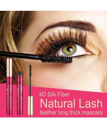 4D Magic Silk Fiber Lash Mascara - Waterproof & Hypoallergenic for Thicker, Long-Lasting, and Curly Eyelashes - Buy Online on SooperMarket.com