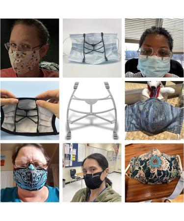 Awolf Face Mask Holder 3D Bracket 5-Pack Grey - Inner Support Frame for Cloth Masks - Protects Lipstick - Easy Breathing for Adults - Buy Online on SooperMarket.com