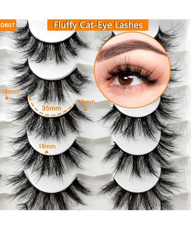 Heracks F-01 20 Pairs Short Mink Lashes 3D Wispy Cat-Eye Natural Look - Mixed Styles False Eyelashes Pack for Fluffy Lashes-A - Buy Online on SooperMarket.com