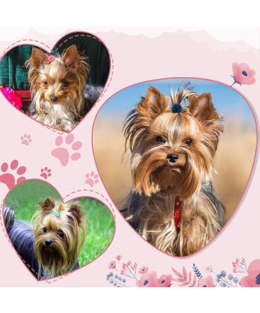 Qearl 48 Pcs Colored Ball Dog Ties Small Dog Bows - Pet Grooming Hair Accessories for Puppy & Cat - Buy Online on SooperMarket.com