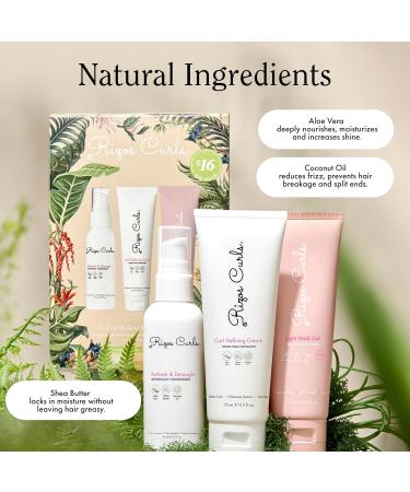 Buy Rizos Curls 3-Step Styling Kit | Enhance Define & Add Volume to Curls | Frizz Control & Shine - International Shipping Available - Buy Online on SooperMarket.com