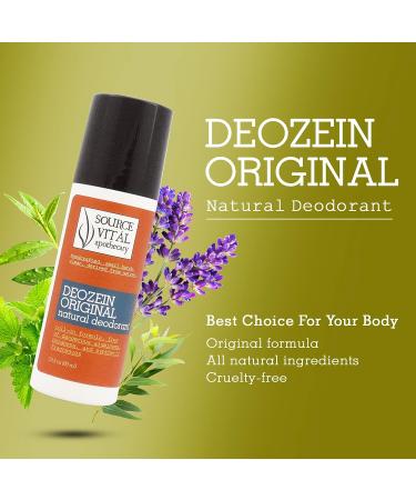 Deozein Original Roll-On Deodorant | All Natural & Paraben Free | Earthy Herbal Scent | 3 fl. Oz - Buy Online on SooperMarket.com
