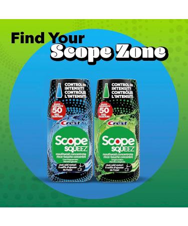Crest Scope Squeez Mouthwash Concentrate Cool Peppermint Flavour 50mL Bottle Equal Uses up to 1L Bottle *vs 1L Scope Outlast Mouthwash Squeez to Control the Strength - Buy Online on SooperMarket.com