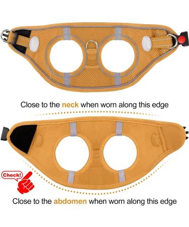 Joyal Dog Harness - Reflective Soft Padded Air-Mesh for Puppies & Small Dogs | XS Khaki (34-38cm) - International Shipping Available - Buy Online on SooperMarket.com