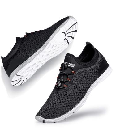 Ritiriko water shoes swimming shoes swimming shoes quickly drying beach shoes slipproof aqua shoes surf shoes for men children 43 EU black white