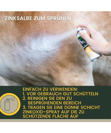 Zinc Ointment & Spray for Dogs & Horses | Wound Healing Protection | 2x250ml Zinc Oxide Solution - Buy Online on SooperMarket.com