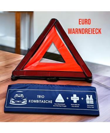 VZL KFZ Auto & Combith Construction Kit 2024 - T V Tested First Aid Set with Warning Triangle & Vests | International Shipping - Buy Online on SooperMarket.com