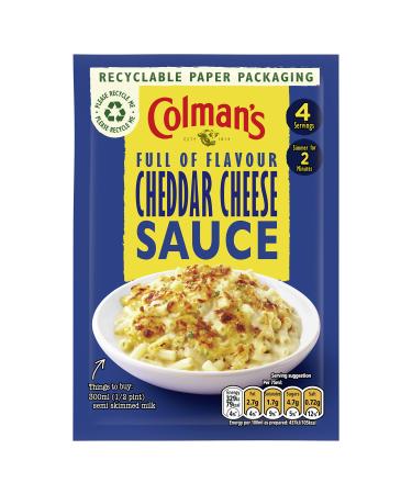 Colman's Cheddar Cheese full of flavour Sauce Mix for a delicious cheese sauce 40 g