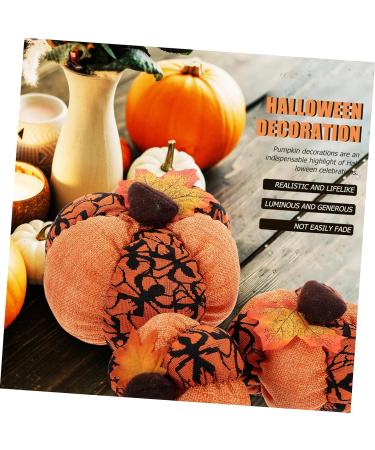 ORFOFE 3pcs Halloween Pumpkin Photography Props Pumpkin Plush Thanksgiving Throw Pillow Pumpkin Stuffed Animal Halloween Pumpkin Adorn Pumpkin Shaped Home Decor Desktop Supplies Pp Cotton Orange2 15X15X15CM - Buy Online on SooperMarket.com