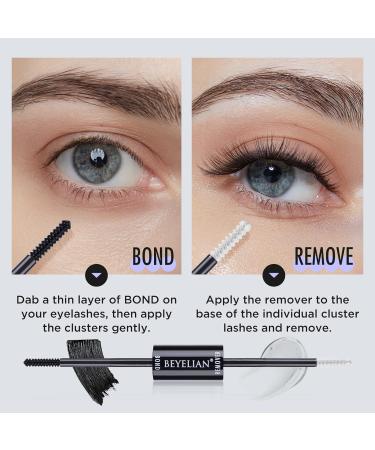 BEYELIAN Lash Clusters Kit - 72 Pcs 10-16mm Individual Cluster Lashes with Bond and Remover - Soft, Lightweight, Waterproof - Comfortable Adhesive - Buy Online on SooperMarket.com
