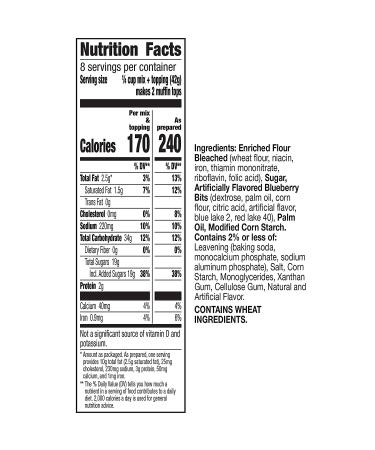 Betty Crocker Blueberry Muffin Tops Baking Mix - 11.9 oz Box - Buy Online on SooperMarket.com