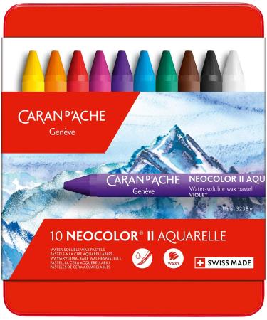 Caran d'Ache Classic Neocolor II Water-Soluble Pastels  10 Colors