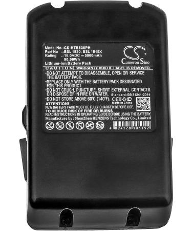 5000mAh Replacement Battery for WR 18DSHL C 18DSL2 CJ 18DSL 18DL - Compatible with BSL 1815X 1830 33055 330067 330139 - International Shipping - Buy Online on SooperMarket.com