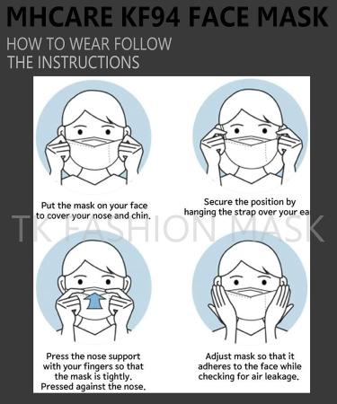 Buy 20 Pack Black KF-94 Disposable Face Masks - Made in Korea Adjustable Strap 3D Design Unisex | International Shipping Available - Buy Online on SooperMarket.com