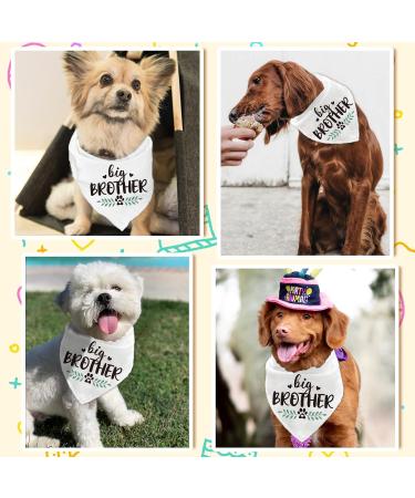 Arricraft Big Brother Pet Bandana - White Cotton Triangle Scarf for Dogs and Cats 55x55x78cm - Buy Online on SooperMarket.com