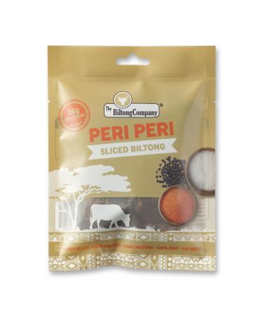 Peri Peri Sliced Biltong 1 x 50g (50g) Natural Spicy Beef Biltong by The Biltong Company High in Protein & Keto Diet-Approved Lean Biltong Spiced Meat Snack Like Jerky