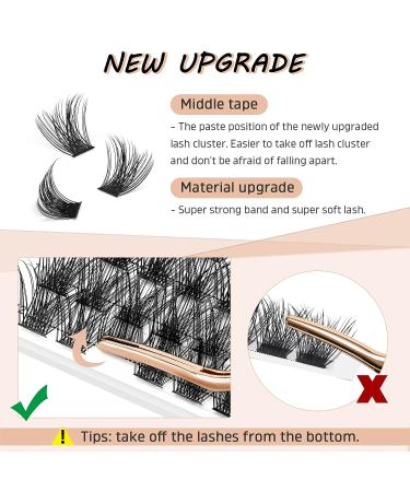72 Pcs Mixed Length C Curl DIY Eyelash Extension Cluster Lashes - Volume Style D 8-16 - Buy Online on SooperMarket.com