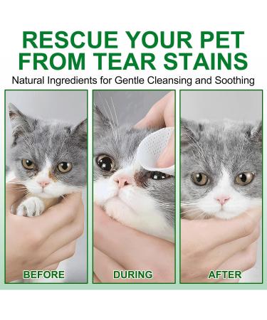 150 Pre-Soaked Cotton Pads for Dogs & Cats | Tear Stain Remover Towels | Eye Dirt & Infection Prevention - Buy Online on SooperMarket.com