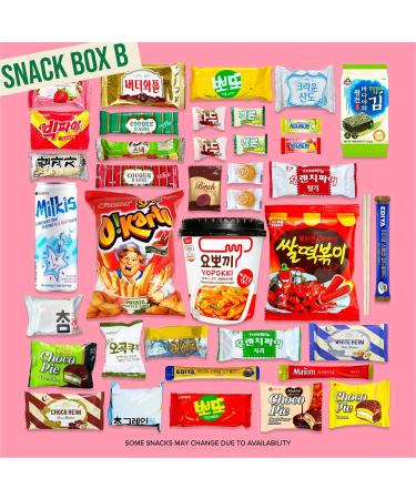 Korean Snack Box 36 Count Care Package - Individually Wrapped Candy, Snacks, Chips, Cookies & Treats for All Ages by Seconde Nature - Buy Online on SooperMarket.com