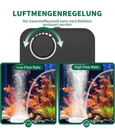 Boadw Quietest Aquarium Air Pump - 8W Adjustable Oxygen Pump for Up to 600 Liters 40dB All Accessories Included - International Shipping Available - Buy Online on SooperMarket.com