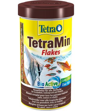 Tetramine flakes - fishing feed in flake shape for all ornamental fish balanced mixture for healthy fish and clear water 500 ml can flakes 500 ml (1 Pack)