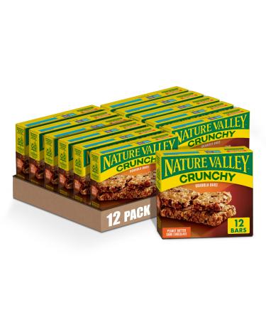 Nature Valley Peanut Butter Dark Chocolate Granola Bars, 8.94 oz (Pack of 12)