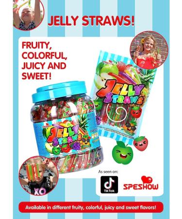 Vmart Jelly Straws Assorted Fruit Flavours TikTok Sweets Sticks Snacks 300g - Delicious Assortment of Jelly Snacks for TikTok Lovers - Buy Online on SooperMarket.com