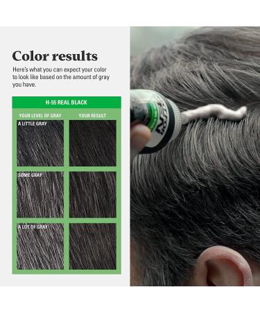 Just For Men Real Black Shampoo-In Color H-55 - Gray Hair Treatment for Men - Buy Online on SooperMarket.com