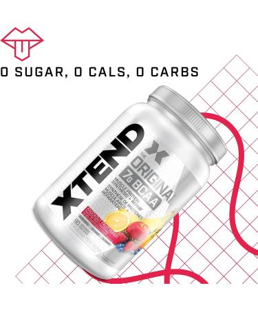 XTEND Original BCAA Powder Knockout Fruit Punch | Sugar Free Post Workout Electrolyte Muscle Recovery Drink with Amino Acids | 7g BCAAs for Men & Women | 90 Servings Fruit Punch 90 Servings (Pack of 1) - Buy Online on SooperMarket.com