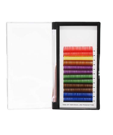 Bodemrincer 8-20mm Mixed Tray False Eyelashes - Rainbow Colored Individual Eyelash Extension (15mm) - Buy Online on SooperMarket.com