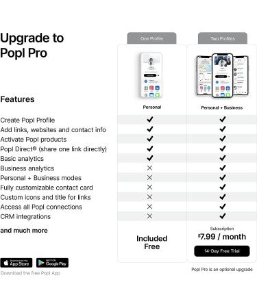 Popl XL NFC Smart Business Card Sticker | Share Contact Info & Social Media Instantly | iPhone & Android Compatible | NFC Tap & QR Scan | White - Buy Online on SooperMarket.com