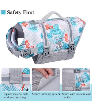 Vivaglory Ripstop Dog Rescue Vest for Small & Medium Dogs - Enhanced Buoyancy & Visibility Leaf Blue XL (78-96cm) - Buy Online on SooperMarket.com
