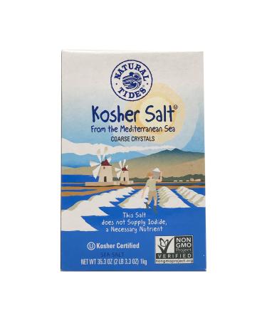 Natural Tides Mediterranean Kosher Salt Coarse Crystals, 2.2 Pound
