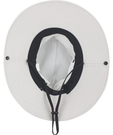 Mukeyo Womens Wide Brim Sun Hat | UV Protection, Foldable Ponytail Cap for Beach, Fishing, Hiking - Beige - Buy Online on SooperMarket.com