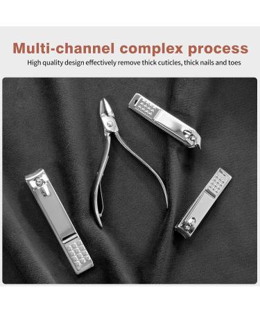 16pcs Stainless Steel Professional Nail Clippers Manicure Set Manicure & Pedicure Care Tools Set Grooming Kit for Thick Fingernail Toenail Men Women Travel Nail Clipper Set with Portable Folding Bag - Buy Online on SooperMarket.com