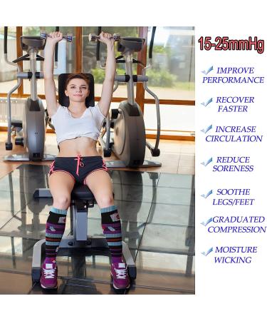 LEOSTEP 4 Pairs Compression Socks for Women & Men - Ideal for Nurses, Running - Small/Medium Size - Buy Online on SooperMarket.com
