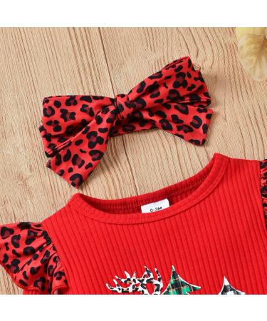 Loalirando Baby First Christmas Romper | Xmas Outfit for Newborns | 3-6 Months Red - Tree Design - Buy Online on SooperMarket.com