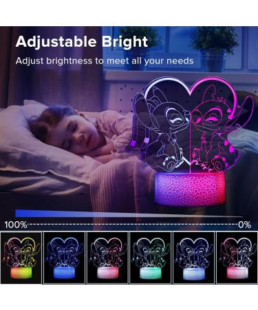 Stitch Lamp 2-in-1 Characters | 3D Illusion Night Light with Remote Control | Perfect Gift for Kids - Lilo & Stitch - Buy Online on SooperMarket.com