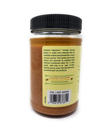 Kirkland Signature Organic Creamy Almond Butter 27oz - Single Pack - Buy Online on SooperMarket.com