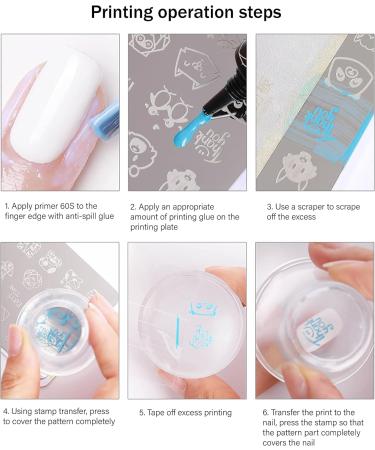 DADYOUPIN Silicone Nail Stamper Double Sided French Nail Art Stamp with Scraper - Buy Online on SooperMarket.com