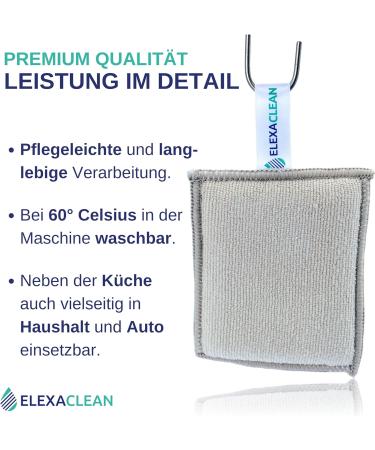 Elexaclean Flush Sponge Pot Cleaner Set - 3 Washable Microfiber Sponges (12x10 cm Gray) - Eco-Friendly & Reusable Kitchen Cleaning Solution - Buy Online on SooperMarket.com