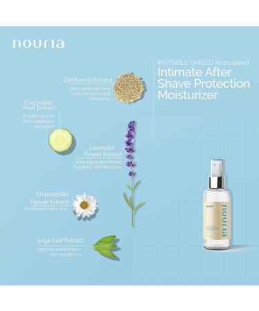 NOURIA Intimate After Shave Protection Moisturizer by Coochy Plus - Fragrance Free | Moisturizing & Soothing Mist for Pubic Area & Armpits | For Razor Burns, Itchiness & Ingrown Hairs - Buy Online on SooperMarket.com