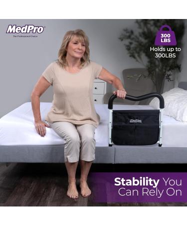 MGrip Adjustable Contoured Bed Rail with Multiple Gripping Positions Black/White - Buy Online on SooperMarket.com