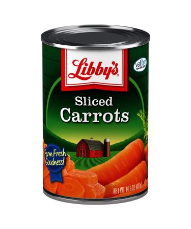 Libby's Sliced Carrots | Appealingly Tender & Deliciously Sweet | Vibrant Orange Slices | Farm Fresh Goodness | No Preservatives | 14.5 ounce cans (Pack of 12)