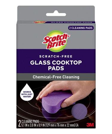 Scotch-Brite Cooktop, Glass Stovetops, Tackle Burnt-On Messes, 4 Pads, 4 Count (Pack of 1), Multi-Color, 4 Cleaning Cooktop Pads