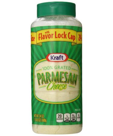 Kraft Grated Parmesan, 24-Ounce Plastic Canister (Pack of 2) 24 Ounce (Pack of 2)