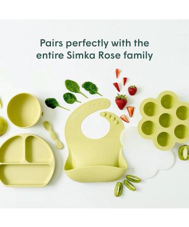 Simka Rose Silicone Baby Spoons - Self Feeding 6 Months First Stage Infant Spoons for Babies & Toddlers - Set of 6 BPA Free Dishwasher Microwave Safe Food Utensils - Neutral - Buy Online on SooperMarket.com